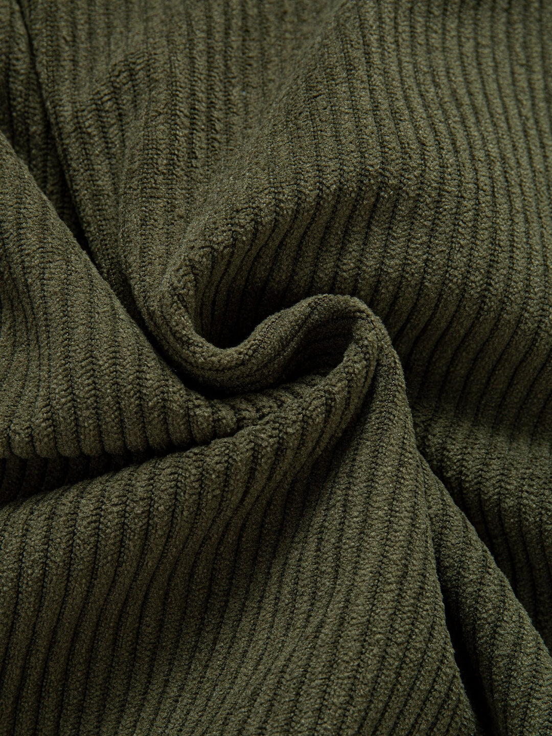 Relax Fit Corduroy Patchwork Hooded Shirt With Pockets & Straight Leg Corduroy Pants