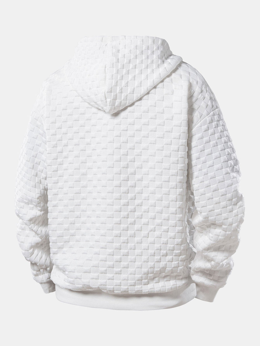 Relax Fit Checkerboard Jacquard Hoodie