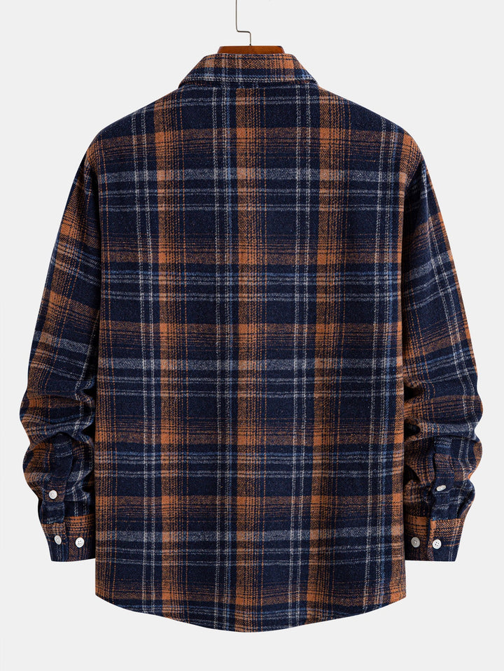 Flannel  Plaid Cotton Button Up Shirt