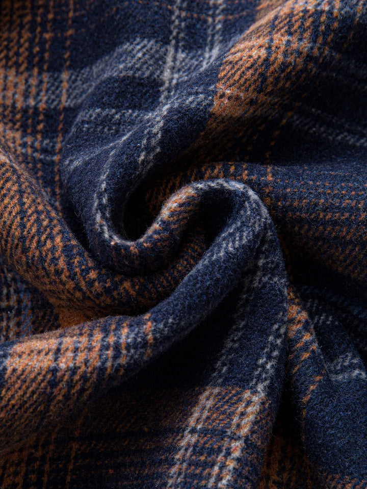 Flannel  Plaid Cotton Button Up Shirt