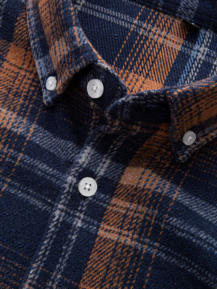 Flannel  Plaid Cotton Button Up Shirt