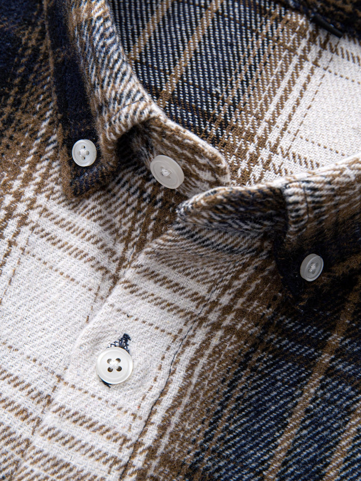 Flannel Plaid Cotton Button Up Shirt