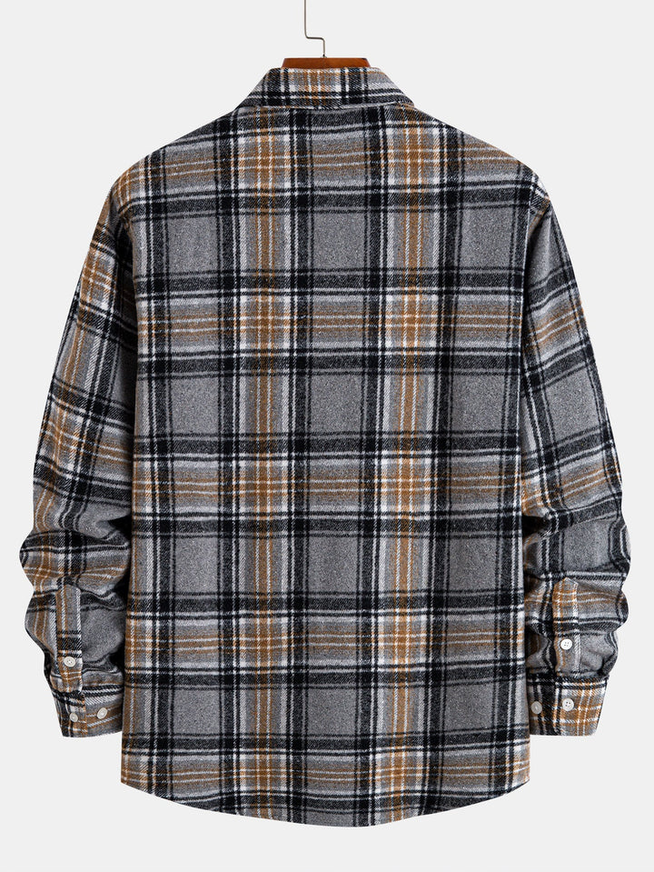 Flannel Plaid Cotton Button Up Shirt
