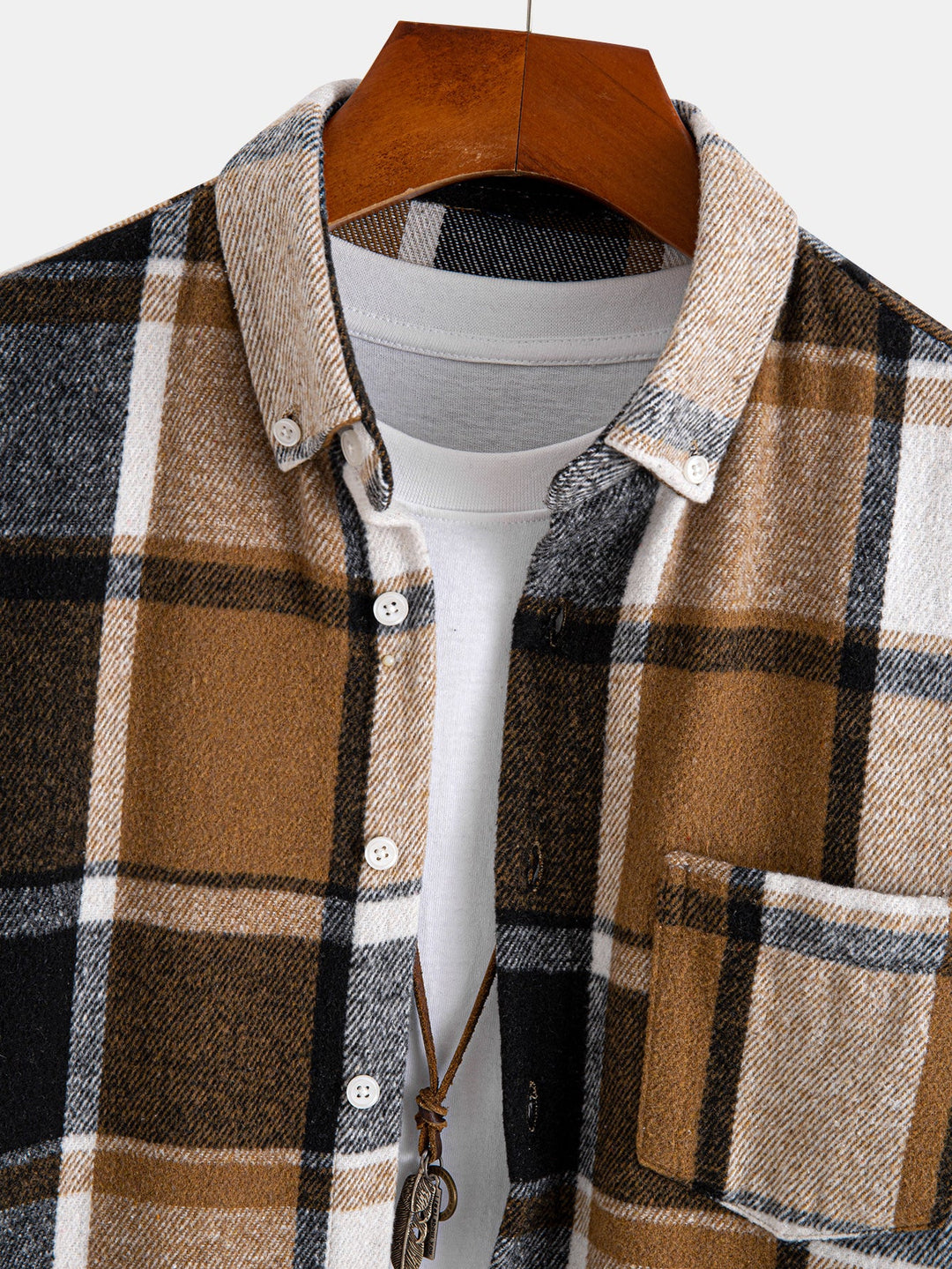 Flannel Plaid Cotton Button Up Shirt