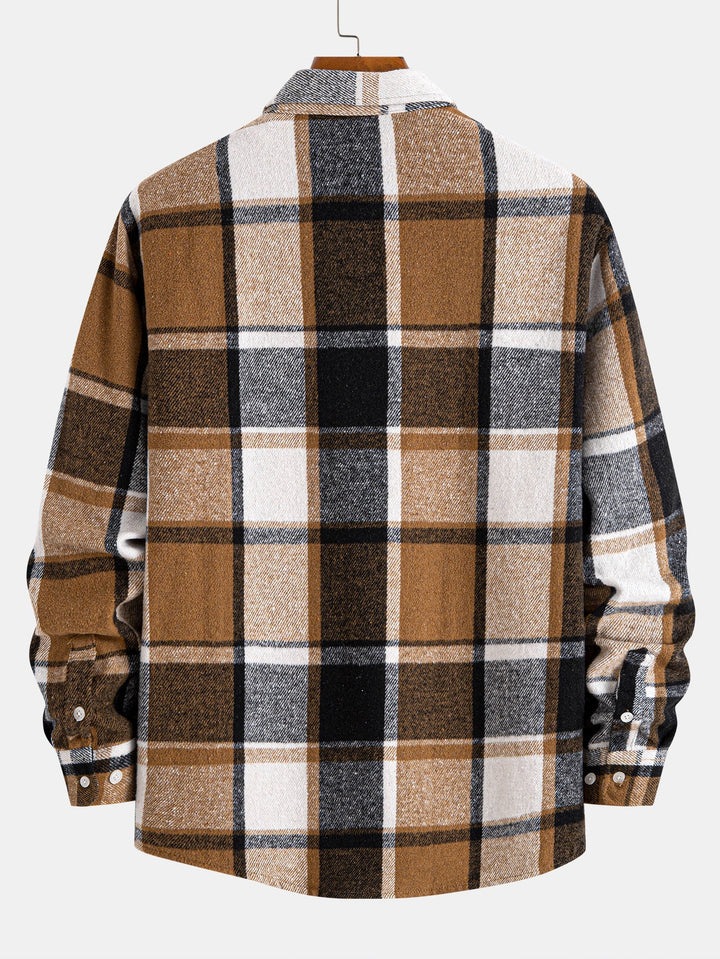 Flannel Plaid Cotton Button Up Shirt