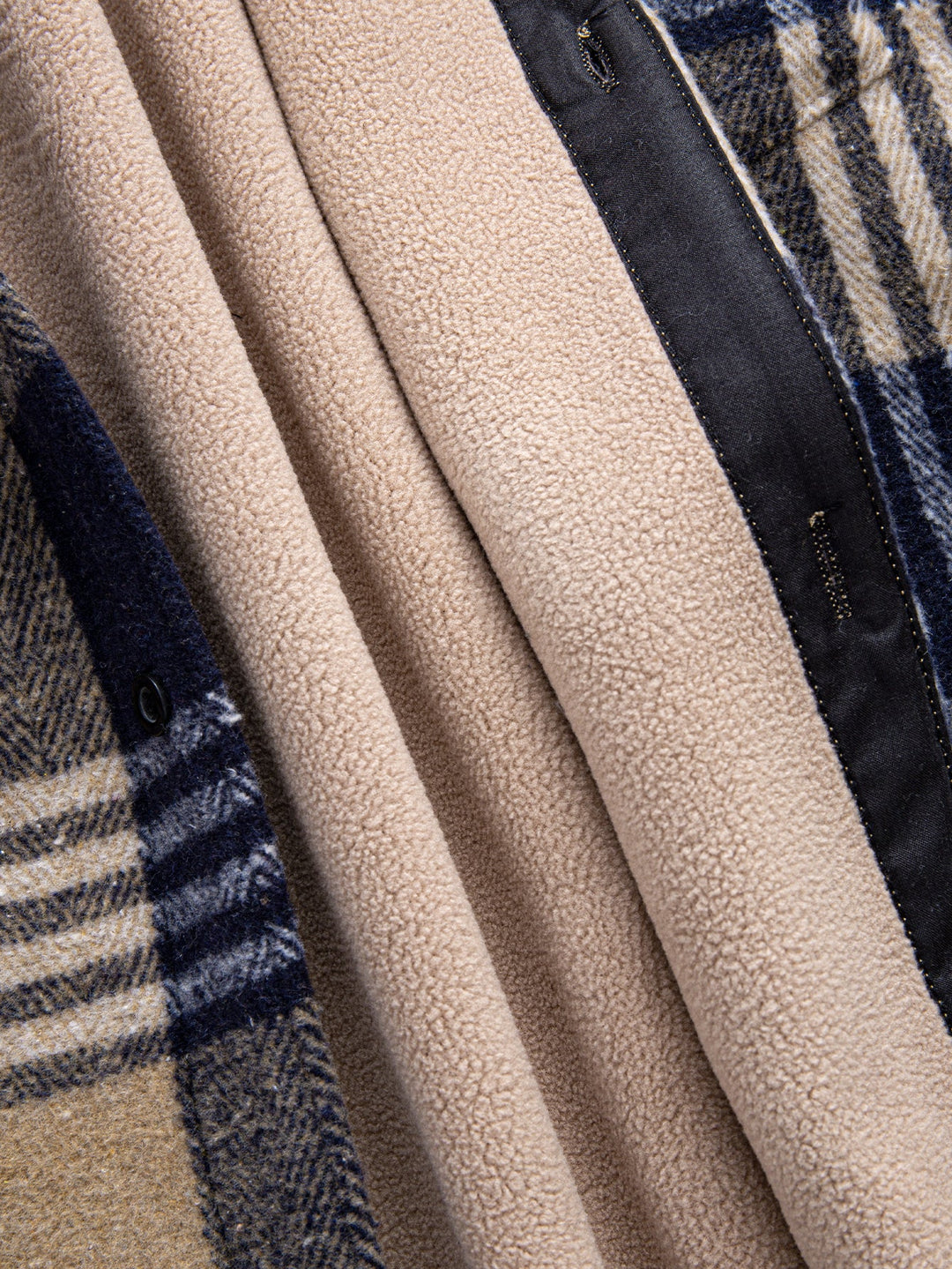 Flannel Fleece Lined Plaid Cotton Button Up Shirt