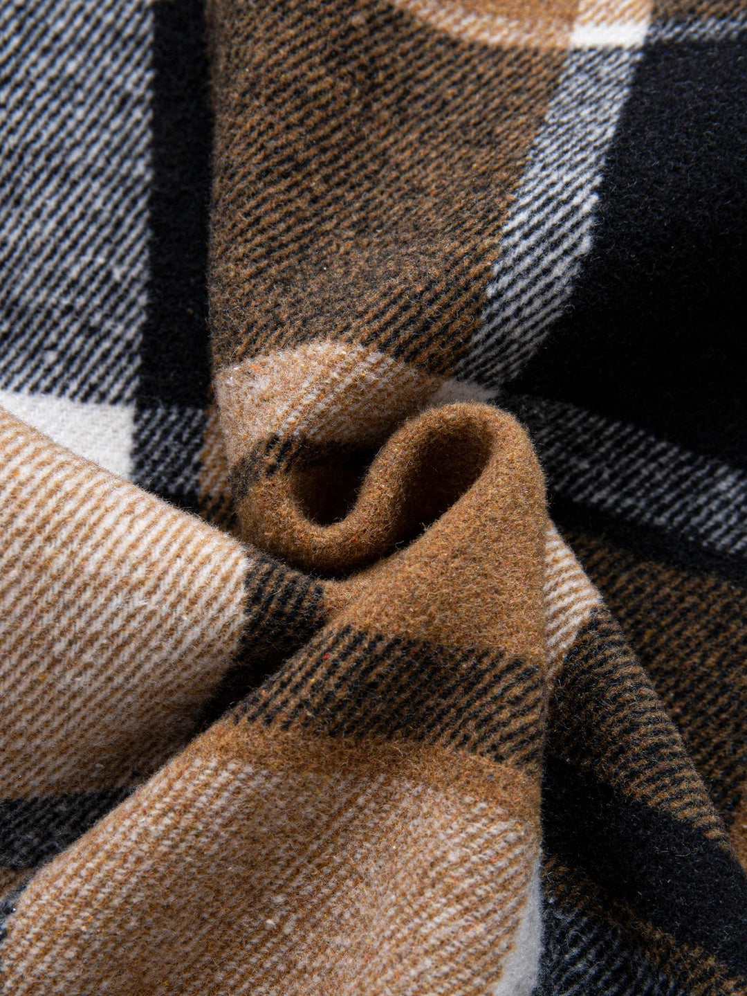 Flannel Fleece Lined Plaid Cotton Button Up Shirt