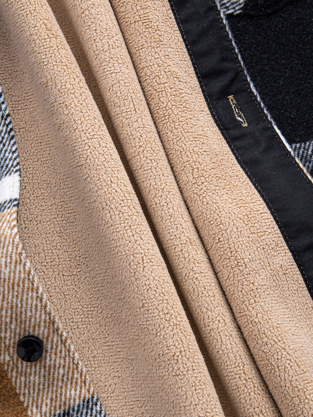 Flannel Fleece Lined Plaid Cotton Button Up Shirt