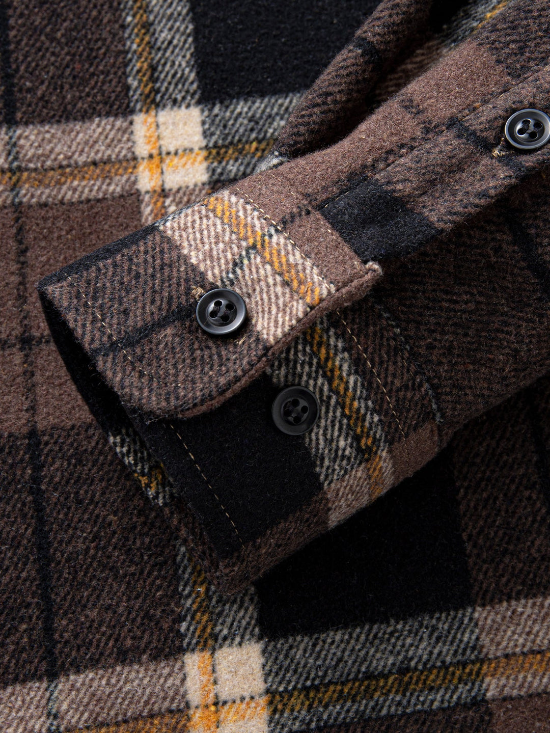 Flannel Fleece Lined Plaid Cotton Button Up Shirt