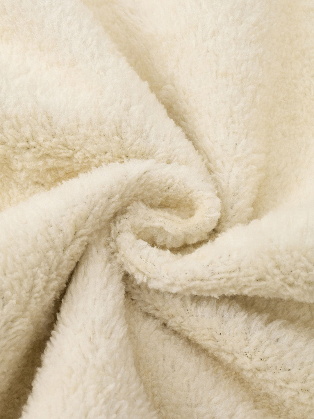 Zipper Bear Print Teddy Lined Hoodie