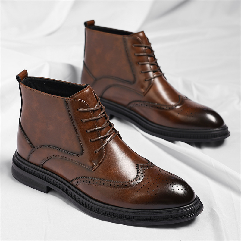 Regency Leather Brogue Boots