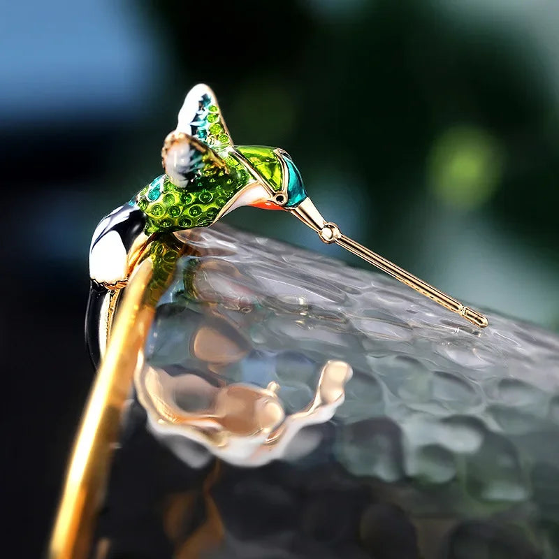 Humming Bird Drop Earrings