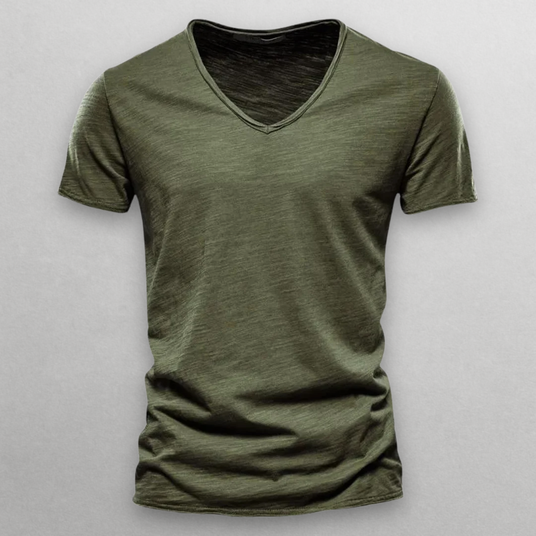 Shinari V-neck Cotton T-Shirt