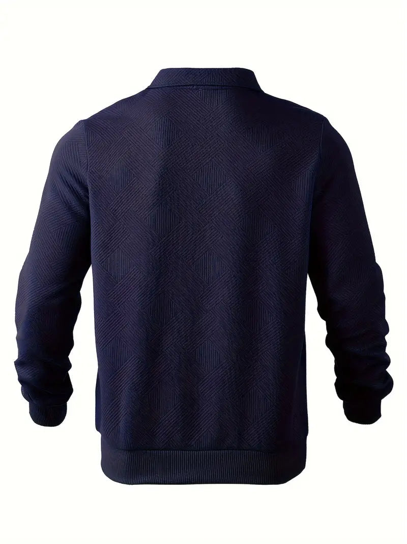 Elite™ - Vintage Geometric Design Sweater With Zipper