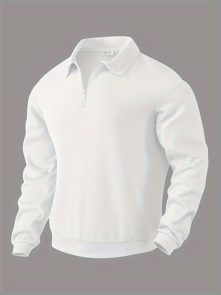 Elite™ - Vintage Geometric Design Sweater With Zipper