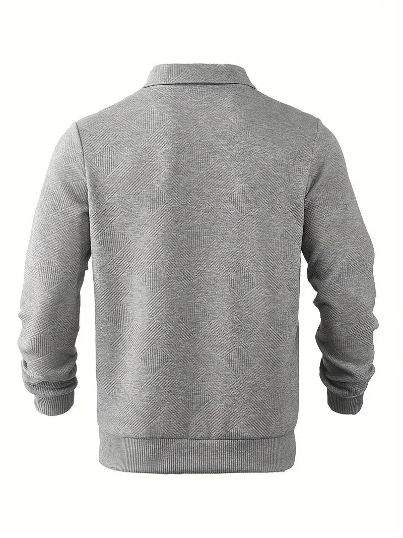Elite™ - Vintage Geometric Design Sweater With Zipper