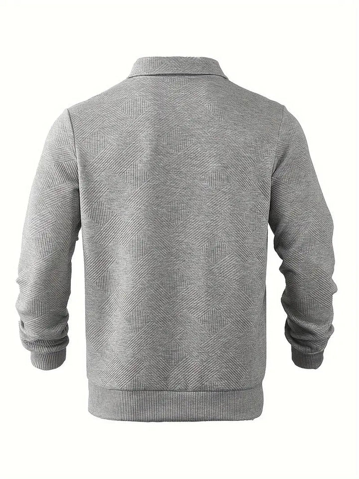 Elite™ - Vintage Geometric Design Sweater With Zipper
