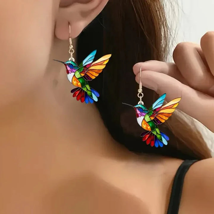 Humming Bird Prism Earrings