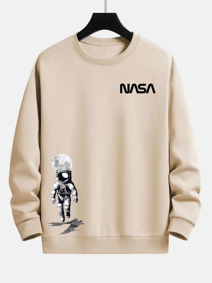 NASA Astronaut Print Relax Fit Sweatshirt