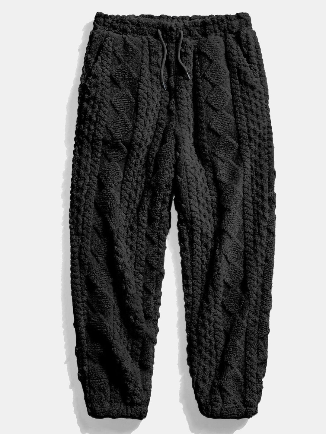 Geometry Jacquard Teddy Hoodie & Jogger Pants