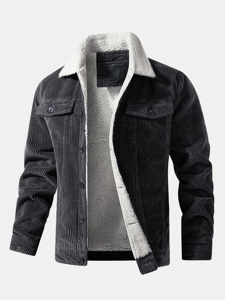 Teddy Lined Cotton Corduroy Jacket