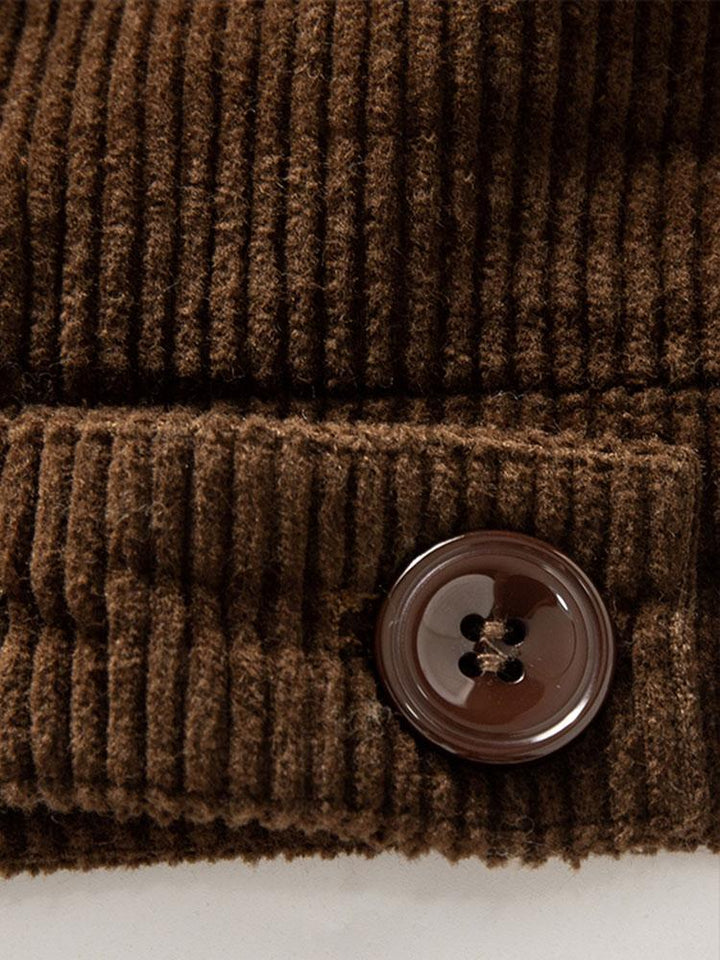 Teddy Lined Cotton Corduroy Jacket