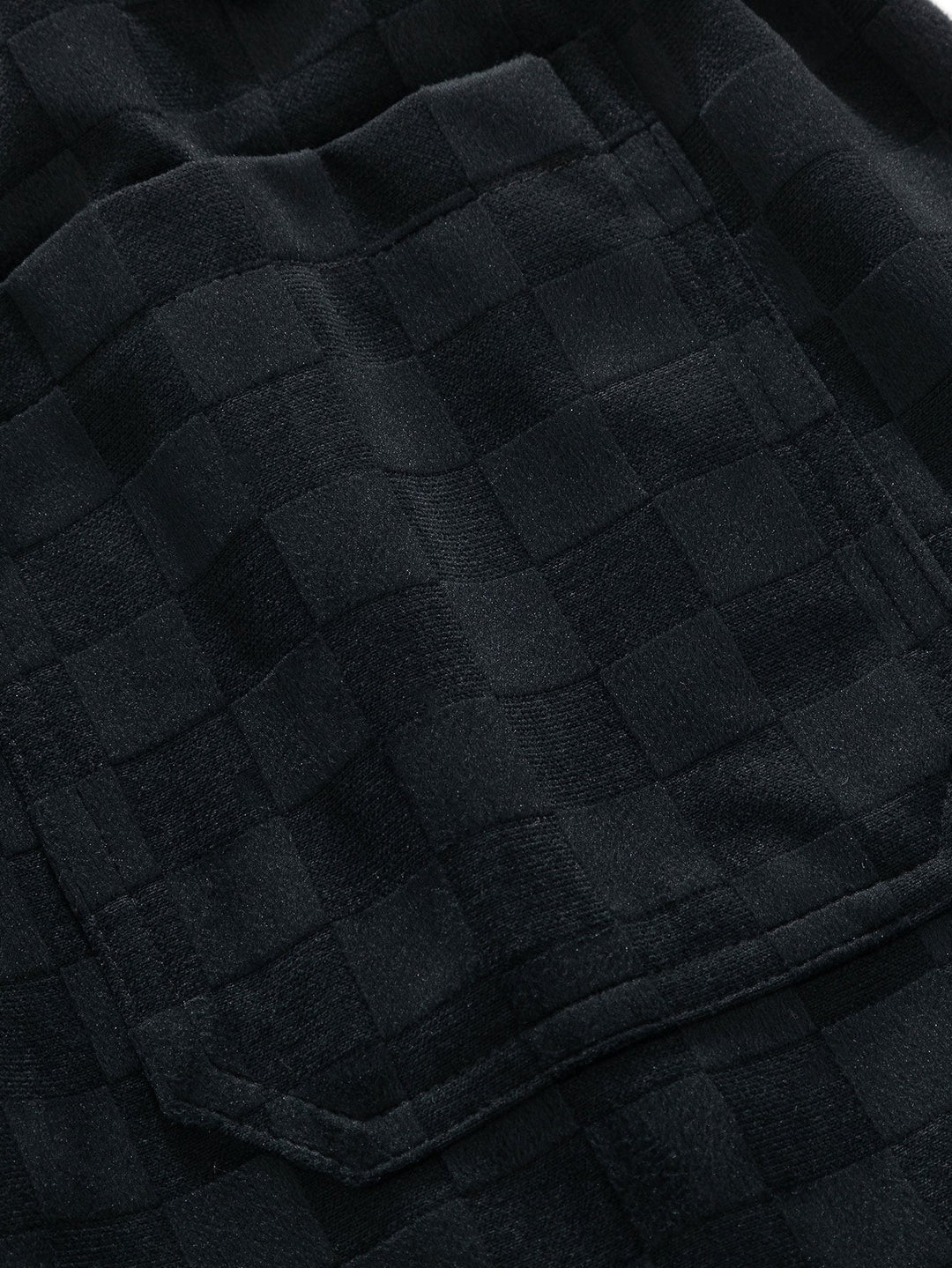 Checkerboard Straight Leg Pants