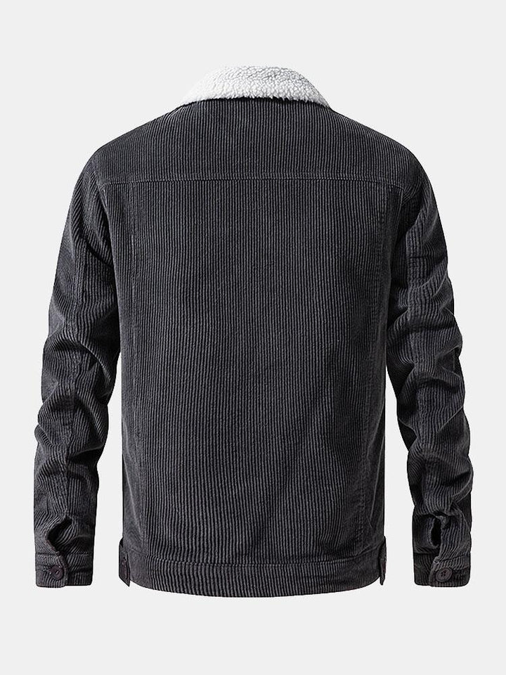 Teddy Lined Cotton Corduroy Jacket