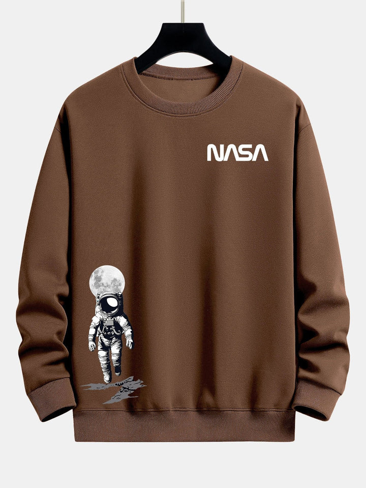 NASA Astronaut Print Relax Fit Sweatshirt