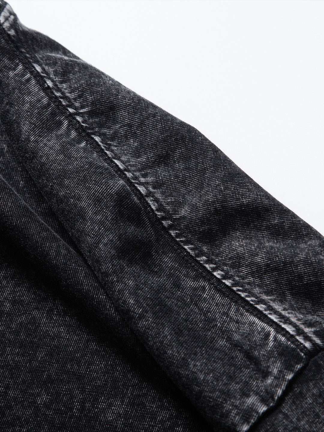 Relax Fit Long Sleeve Washed Distressed T-Shirt