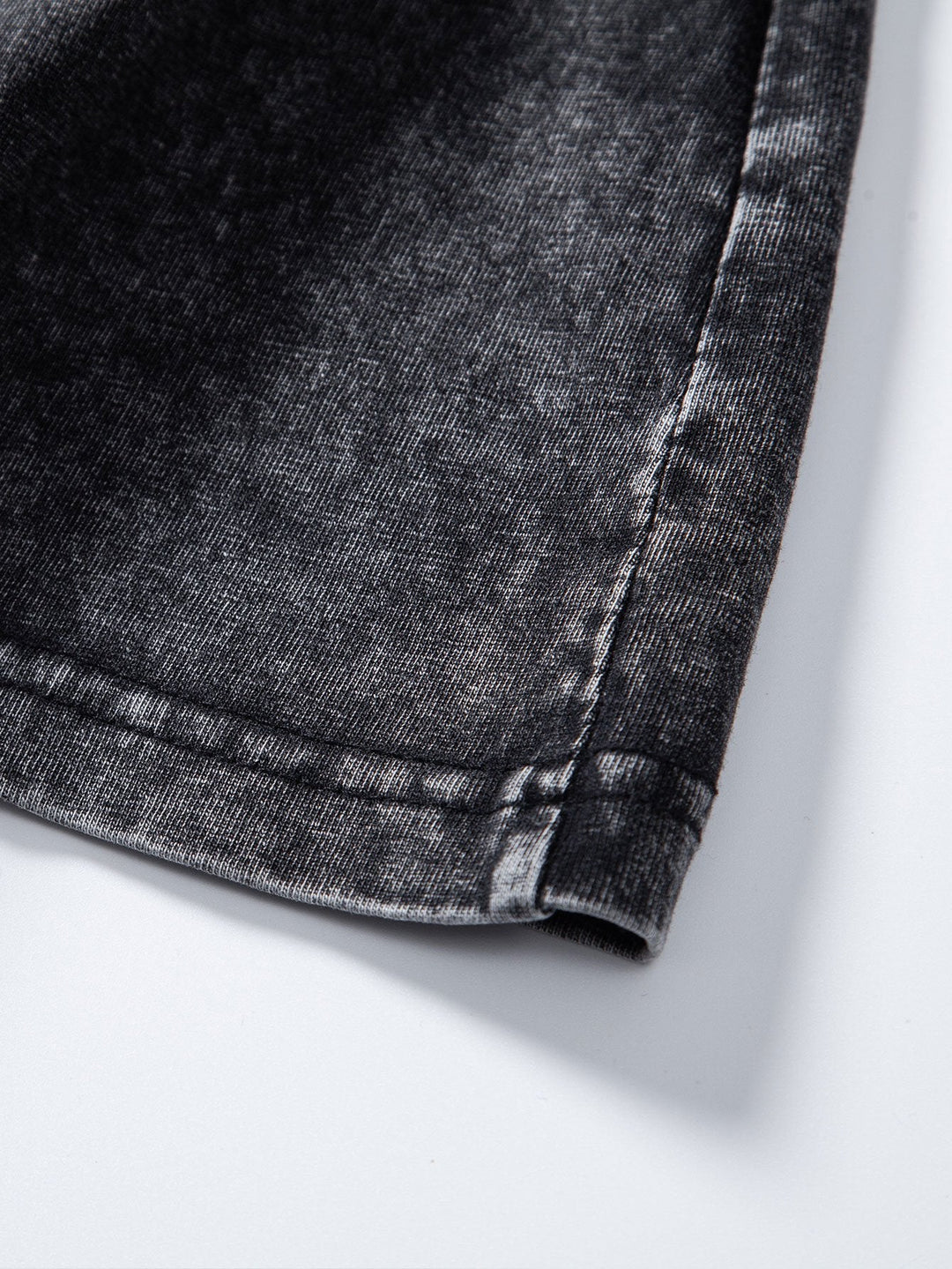 Relax Fit Long Sleeve Washed Distressed T-Shirt