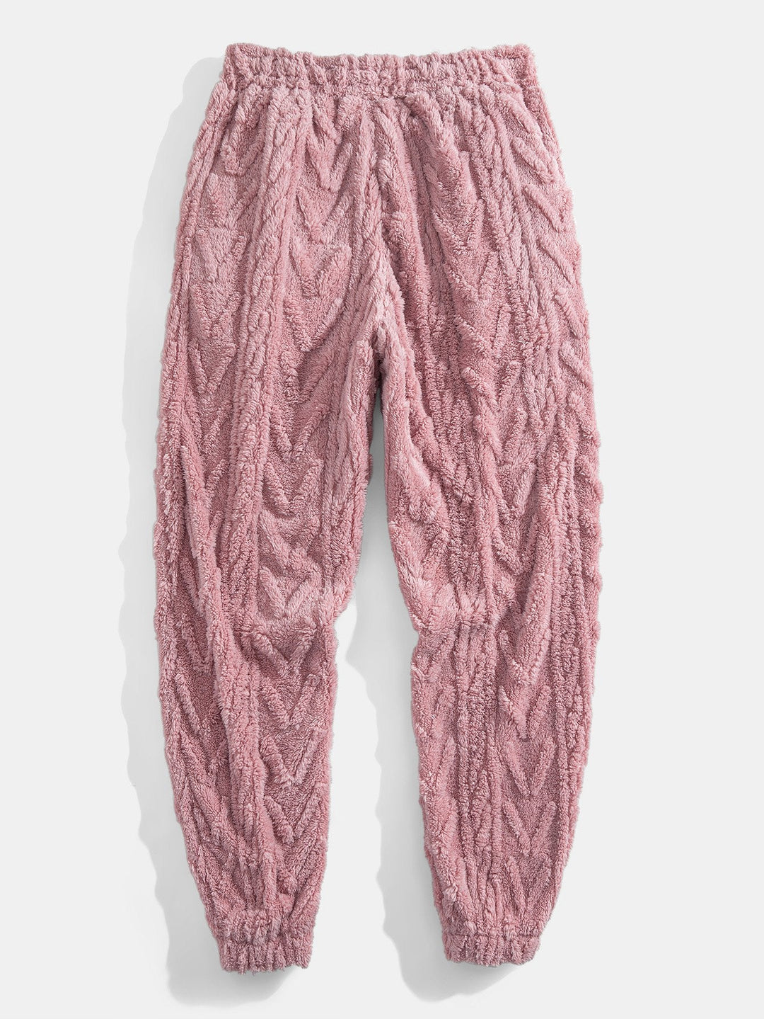 Geometric Jacquard Teddy Hoodie & Jogger Pants