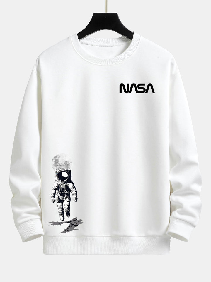 NASA Astronaut Print Relax Fit Sweatshirt