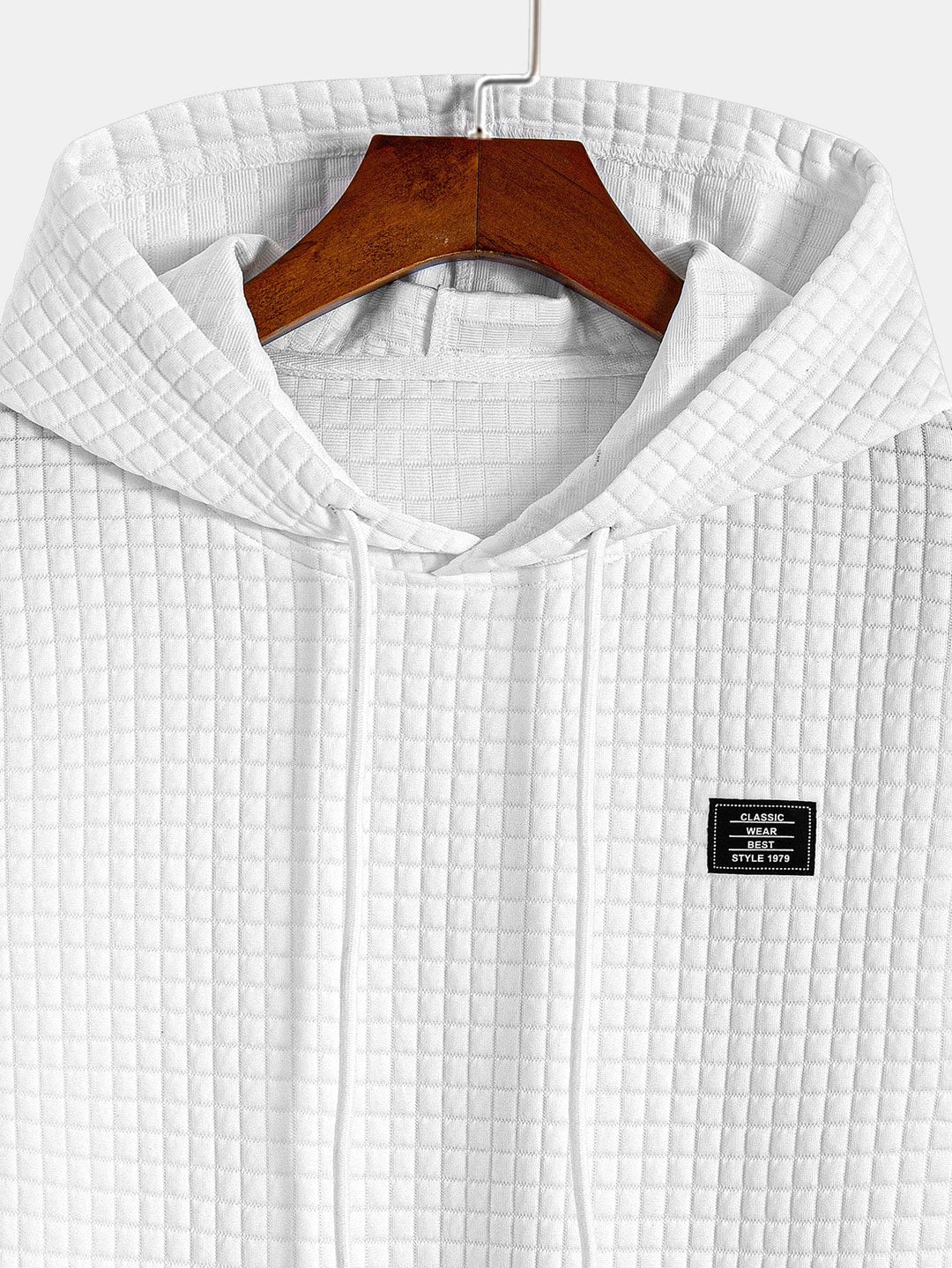 Waffle Hooded Arc Hem T-Shirt