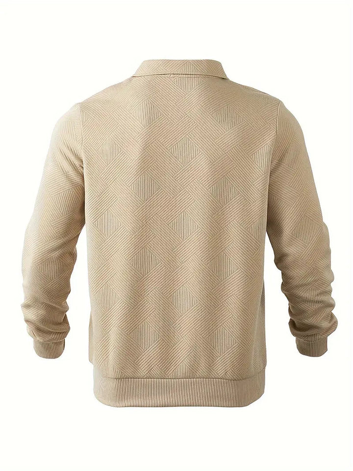 Elite™ - Vintage Geometric Design Sweater With Zipper