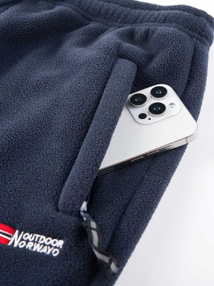 3 Pieces Teddy Lined Straight Leg Polar Fleece Pants