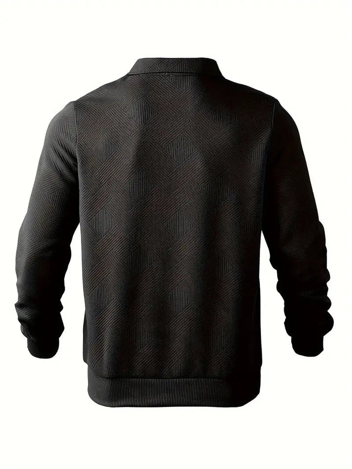 Elite™ - Vintage Geometric Design Sweater With Zipper